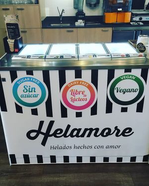 At least six flavors! Pistachio, coconut and more at Natural Spar in Gran Canaria