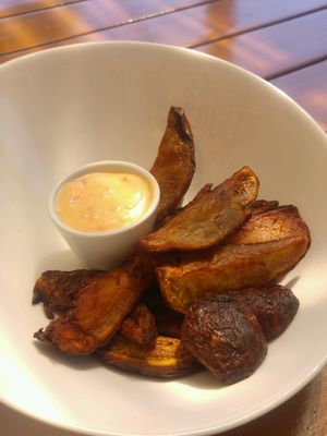 sweet potato wedges at Whole Earth Cafe in Cape Town