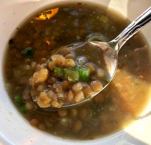 Lentil soup  at Cafe Brasil in Culver City