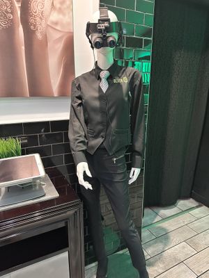 Wait staff wear night vision goggles!  at BLACKOUT Dining in the Dark in Las Vegas