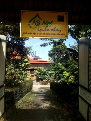Front gate at Ky Nago Quan Chay in Lam Dong