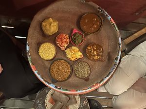 Main courses for vegan tasting menu  at Addis in Cape in Cape Town