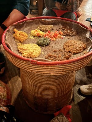 Vegan set meal  at Addis in Cape in Cape Town