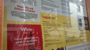 Outside sign at Addis in Cape in Cape Town