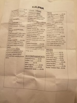 Page 2 at Kalpna in Edinburgh