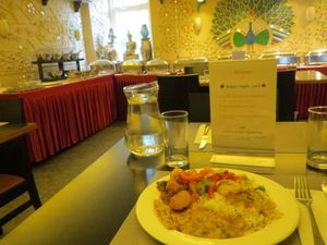 Almost all vegan lunch Buffet! I ate sooo much! Very tasty. :D at Kalpna in Edinburgh