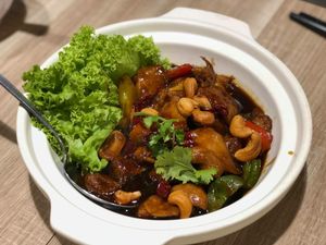 Claypot Gong Bao Hericium Mushroom at Green Signature - Yishun in North Singapore