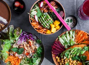 All the bowlsVeganbowls - Chicken Bowls - Raw Food - Smoothies Bowls - Tea - Coffee -  at Buddha Bowl in The Hague