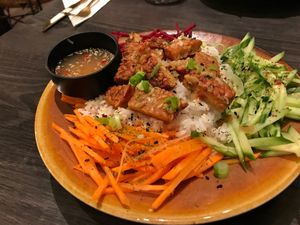 Thai Coconut Tempé Bowl at Buddha Bowl in The Hague