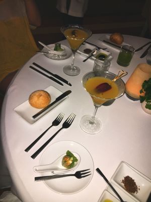 Passion fruit cocktails, sesame bread and fresh summer roll tasters  at The Pepper Tree in Phu Quoc