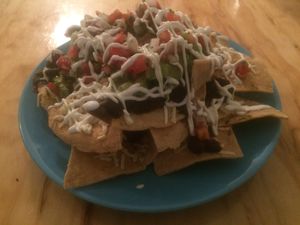 The nachos. Very filling. at Cali Cafe in Cozumel