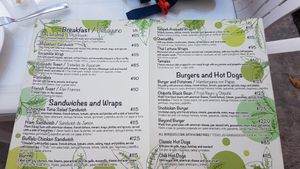 Menu in April 2019 at Cali Cafe in Cozumel