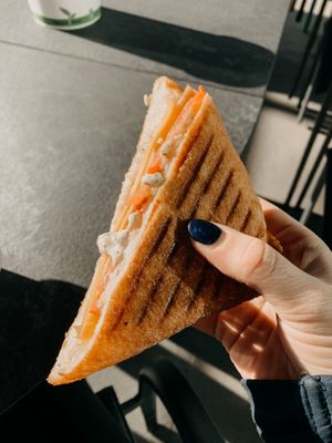 Turkey panini at Wild Trails Coffee in North Vancouver