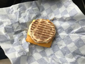 Vegan breakfast sandwich at Wild Trails Coffee in North Vancouver