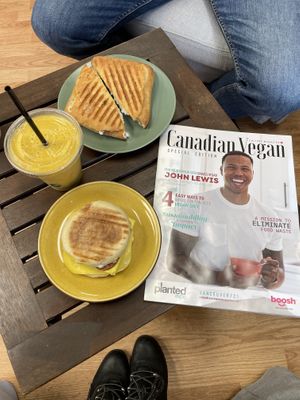 Lovely spot for breakfast and a read!  at Wild Trails Coffee in North Vancouver