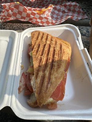 Ham panini  at Wild Trails Coffee in North Vancouver
