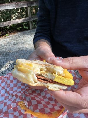 Breakfast Sammy  at Wild Trails Coffee in North Vancouver