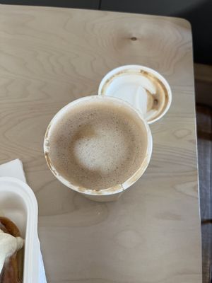 Oat milk latte  at Wild Trails Coffee in North Vancouver