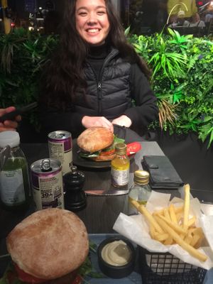 Lentil + Hearty Burger at Hale & Hearty in Waterloo