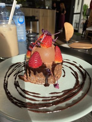 Chocolate pancakes at Hale & Hearty in Waterloo