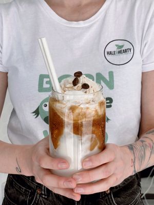 Vegan whipped cream  at Hale & Hearty in Waterloo