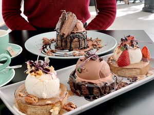 Protein vegan hot cakes  at Hale & Hearty in Waterloo