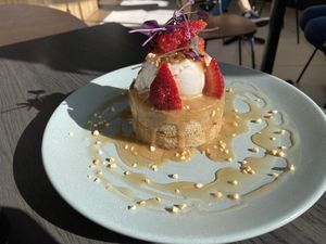 PB & J pancakes  at Hale & Hearty in Waterloo