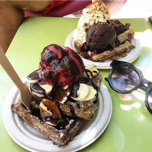 Vegan Waffle  at Utopia Ice in Christchurch