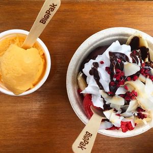 Banana split  at Utopia Ice in Christchurch