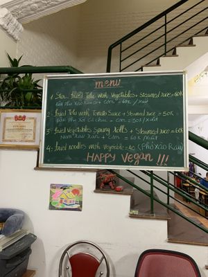 Menu at Hao Tea House in Ha Giang
