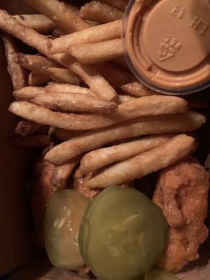 6 piece hot wings with fries  at Doomie's NextMex - Vine in Hollywood