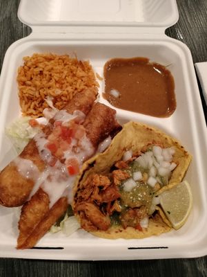 Flauta/Pollo taco at Doomie's NextMex - Vine in Hollywood