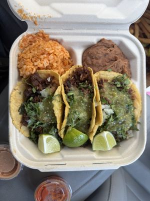 Carnitas taco trio - the best.  at Doomie's NextMex - Vine in Hollywood