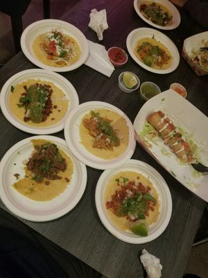 one of each style of taco ! All pretty good !  at Doomie's NextMex - Vine in Hollywood