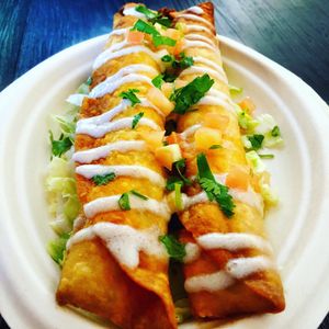 Vegan Chick’n Flautas  at Doomie's NextMex - Vine in Hollywood