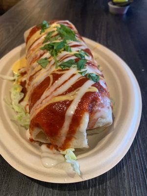 Heavenly, huge wet burrito  at Doomie's NextMex - Vine in Hollywood