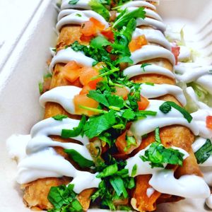 Vegan Chick’n Flautas  at Doomie's NextMex - Vine in Hollywood