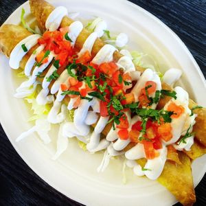 Vegan Chick’n Flautas  at Doomie's NextMex - Vine in Hollywood