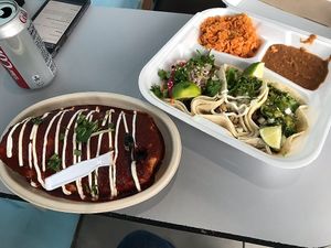 Wet asada burrito -  tacos; chile verde, asada, bulgogi at Doomie's NextMex - Vine in Hollywood