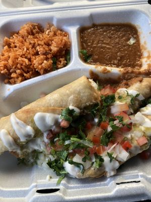 Chicken flautas combo 😋 it was very tasty and delicious ! at Doomie's NextMex - Vine in Hollywood