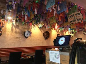 The inside (note the piñata heads) at Doomie's NextMex - Vine in Hollywood