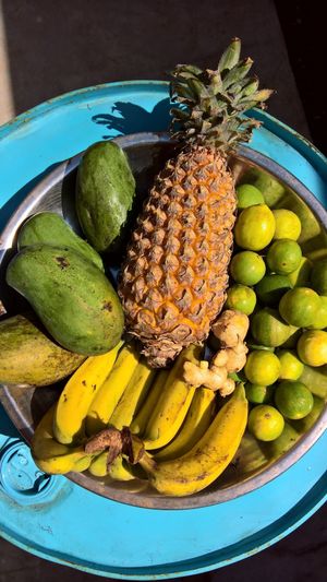Always fresh fruits. at Ahimsa Vegan Cafe in Mirissa