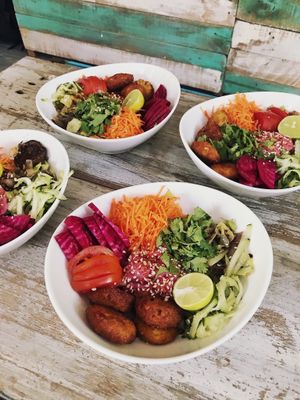 Ahimsa bowl of the day at Ahimsa Vegan Cafe in Mirissa