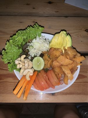 Poke bowl.  at Ahimsa Vegan Cafe in Mirissa