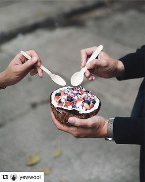 Cocobowl with 2 spoons  at Supabowl in Hong Kong Island
