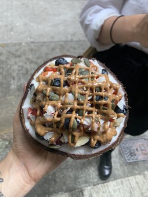 Coco bowl with almond butter at Supabowl in Hong Kong Island