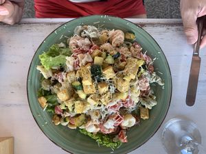 Ensalada de pasta at Happy Cactus in Fuerteventura