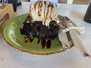 Browni con helado 👌 at Happy Cactus in Fuerteventura