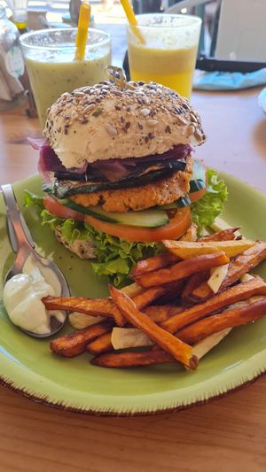 Burger at Happy Cactus in Fuerteventura