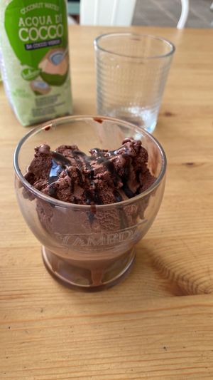 Chocolate ice cream   at Happy Cactus in Fuerteventura